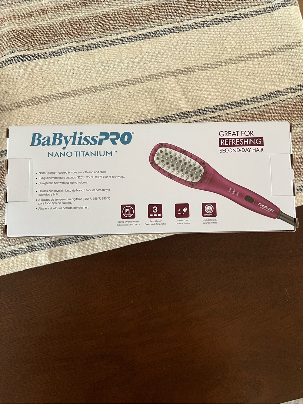 BaBylissPRO Nano Titanium Compact Thermal Paddle Brush - Picture 3 of 3